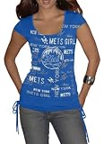 New York Mets Women's Sports Page Cap Sleeve Tee