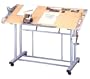 Home Styles Adjustable Drawing and Craft Table with Silver Frame