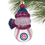 Chicago Cubs MLB All-Star Light-Up Acrylic Snowman Ornament (3-inch)