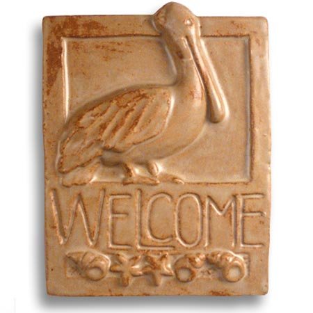 Pelican Ceramic Welcome Plaque