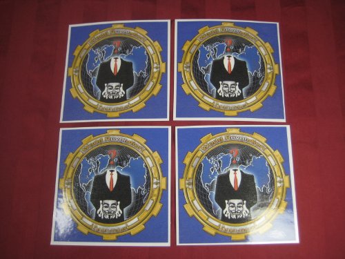 masks guy fawkes:Anonymous World Revolution decal sticker lot x 4