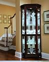 Furniture online: Pulaski Choc Cherry Collection Corner Curio 20885