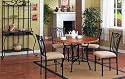Furniture online: 5pcs Black Metal Dining Table And Chairs Set