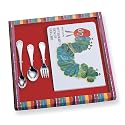 Lunt Silversmiths "Very Hungry Caterpillar" by Eric Carle Book and 3-Piece Flatware Set