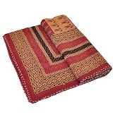 Day Bed Cover Cotton Bedspreads Hand Block Printing Size Queen (bcov577) ~ ShalinIndia