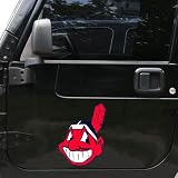 view description of MLB Cleveland Indians Logo Car Magnet