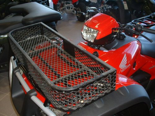 Front/Rear All Terrain Vehicle Rubber Coated Expanded Metal Basket- Model 1