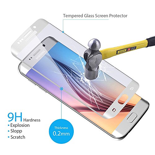 Tempered Glass Screen Protector 3D Full Screen Curved to Edge for Galaxy S7 Edege (black)