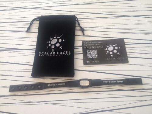 One Black Power Bracelet - ScalarExcel Power EMF Protection - Adjustable 15 to 20cm - Genuine w/ Authenticity Card by Scalar Excel