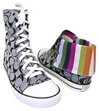 COACH BONNEY BLACK HIGH TOP SIGNATURE TENNIS SHOES NEW