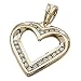 14Kt Yellow Gold Full Heart Diamond Fashion Pendant