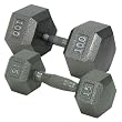 Champion Barbell 10 lbs. Solid Hex Dumbell with Ergo Grip