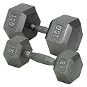 Champion Barbell 30 lbs. Solid Hex Dumbell with Ergo Grip