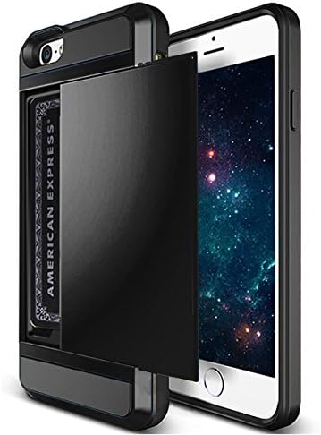 iPhone 6 Hybrid Case, OPSEC [Heavy Duty] Impact Resistant Wallet with Card Cover Slot and Protective Armor Shell + Anti-scratch Hard PC Back Cover Skin ID for Apple iPhone 6 6S 4.7" Devices