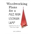 plans for a hillside table lamp inspired by the work of frank lloyd