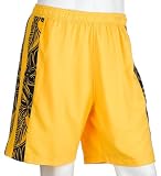 Chaps Mens Swim Trunk with Allover Floral Print, Traffic Yellow