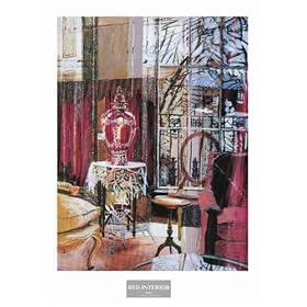 Red Interior, Art Poster by Alison Pullen, size 18