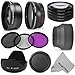 Professional Lens Kit for 52MM NIKON DSLR Cameras including D3200 D5200 D5100 D5000 D3100 D3000 D90 D80 - Includes: .43x Wide Angle and 2.2x Telephoto High Definition Lenses + Filter Kit (UV CPL FLD) + Macro Close-up Set + Collapsible Lens Hood + Tulip Lens Hood + Snap-On Lens Cap + MagicFiber Microfiber Cleaning Cloth