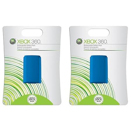 Xbox 360 Rechargeable Controller Battery Pack Blue 2 Pack