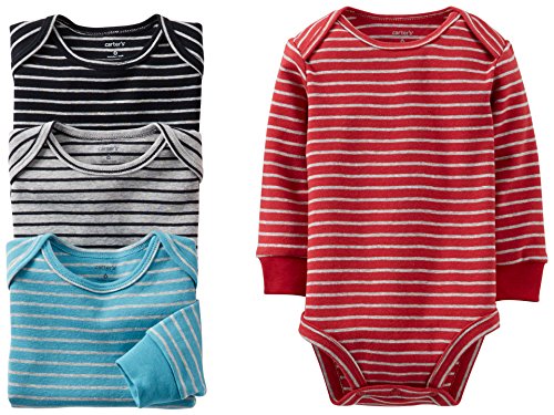 Carter's Baby Boys' 4 Pack Striped Bodysuits (Baby) - Assorted
