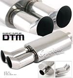 BMW E30 E34 E36 E39 E46 / VOLVO 240 740 760 S40 S60 / JETTA GOLF GTI VR6 PASSAT / LEXUS GS300 GS400 LS400 / MERCEDES C-CLASS E-CLASS DTM STYLE DUAL TIP STAINLESS STEEL EXHAUST MUFFLER