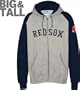 Boston Red Sox Big & Tall Classic Full Zip Raglan Hoodie