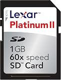 Lexar 1 GB Platinum II 60X SD Card ( SD1GB-60-664 ) (Retail Package)