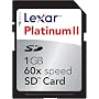 Lexar 1 GB Platinum II 60X SD Card ( SD1GB-60-664 ) (Retail Package)