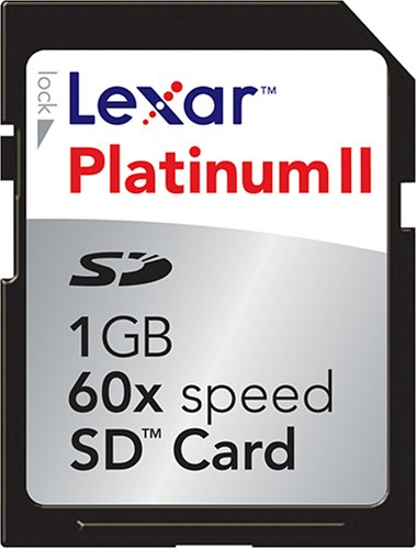Lexar 1 GB Platinum II 60X SD Card (Retail Package)