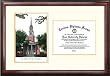 Texas Christian University Scholar Scholar Mahogany Framed Lithograph w/Diploma Opening