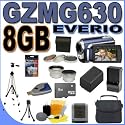 JVC Everio GZ-MG630 60GB Hard Drive HDD 40x Optical Zoom Digital Camcorder (Blue) BigVALUEInc Accessory Saver 8GB BP823 Battery/Rapid Charger Filter/Lens Bundle