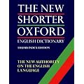 The New Shorter Oxford English Dictionary: With Thumb Index (2 Volume Set)