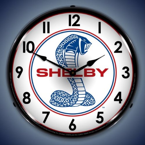 Shelby Snake Logo Lighted Wall Clcok