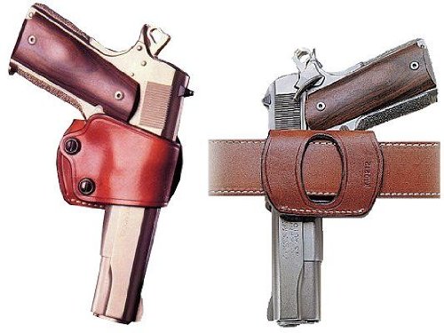 Galco Yaqui Slide Belt Holster for 1911 3-Inch-5-Inch Colt, Kimber, Para, Springfield, Kahr, Walther P22 (Black, Right-hand)