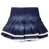 eyelet-trim denim skirt
