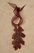 Iridescent Oak Leaf Ornament - Made with Actual Leaf!