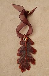 Iridescent Oak Leaf Ornament - Made with Actual Leaf!