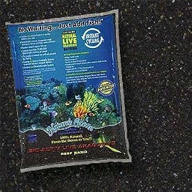 (Price 1)Bio - active live Aragonite Black Beach Reef Sand 20lb (2pc) by Top Dawg Pet Supplies
