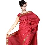 CORAL Exclusive Designer Traditional Ethnic Indian HANDLOOM ART SILK Sari Saree Bellydance