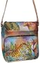 Anuschka Cross-Shoulder Organizer Satchel-Leopard in Paradise - Leopard in Paradise