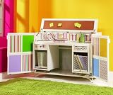 LittleMissMatched -TradeMark- SWITCHaroo Storage with Pull-Out Desk ,Includes 2 Trash Cans and 1 Storage Basket. - By Powell Furniture, item number 289-237