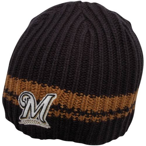 '47 Brand Milwaukee Brewers Navy Blue Ontario Cable Knit Beanie
