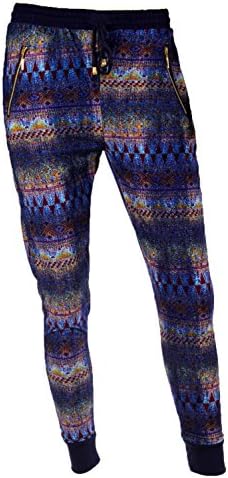 Yado Women's Printed Zipper Pocket Joggers Pants-Large/XL-Aztec