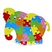 Wooden Animal Puzzle Toy With A-Z English Alphabet Jigsaw Blocks For Kids (Elephant) RS.349.00