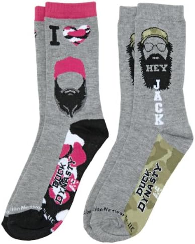 Duck Dynasty 2-pack Women's Crew Socks (Hey Jack)