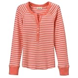 Girls' Cherokee Long-Sleeve Striped Henley - Pink