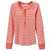 Girls' Cherokee� Long-Sleeve Striped Henley - Pink
