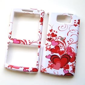 Samsung EPIX i907 Smartphone Snap On Protector Hard Case Image Cover Red Hearts