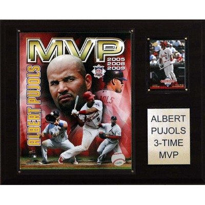 MLB St. Louis Cardinals Albert Pujols 3 Time MVP Player Plaque