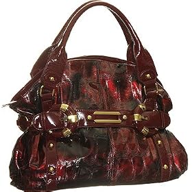 Oversized ''Miranda'' Croco Handbag - Black or Golden Bronze